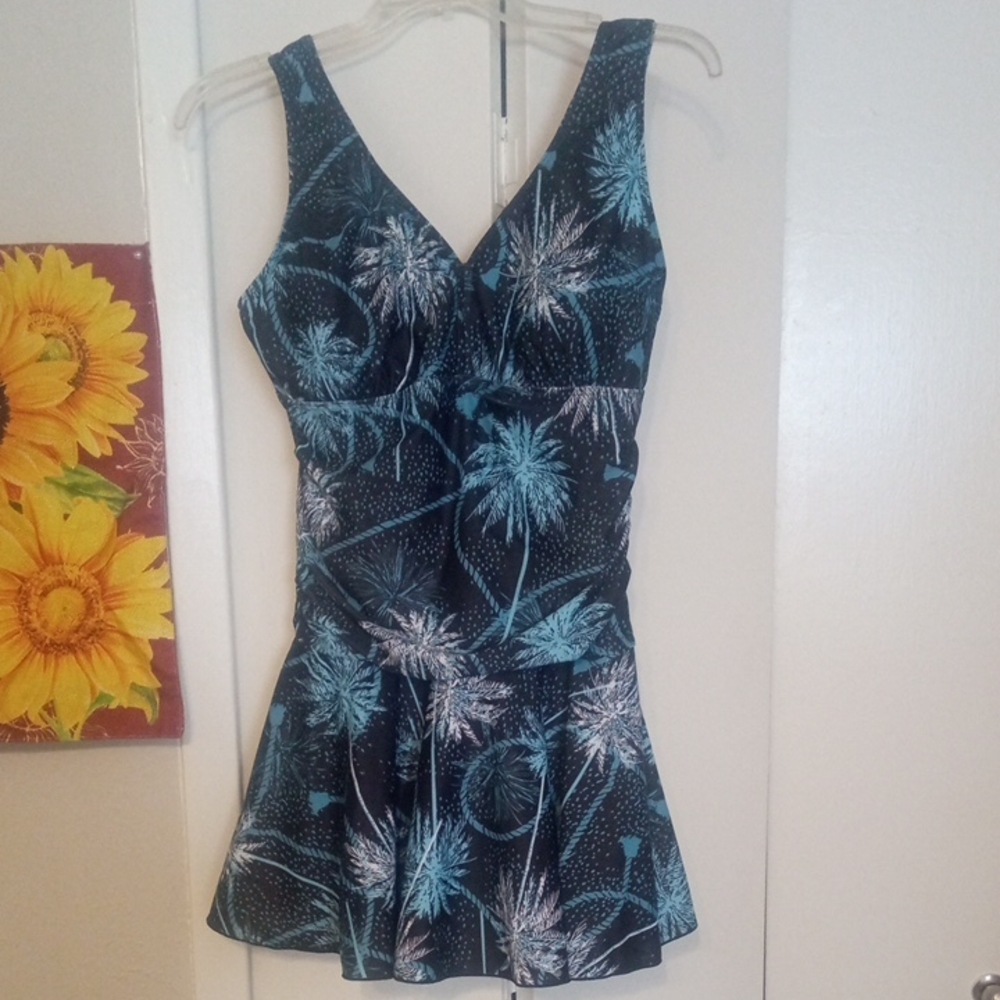 Tropical Blue One-Piece Swimsuit
